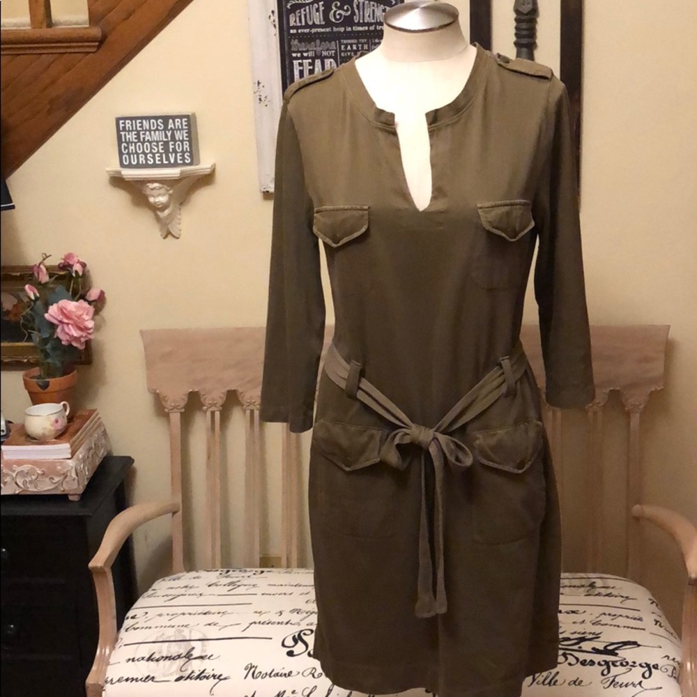 J. Crew Olive Utility Dress